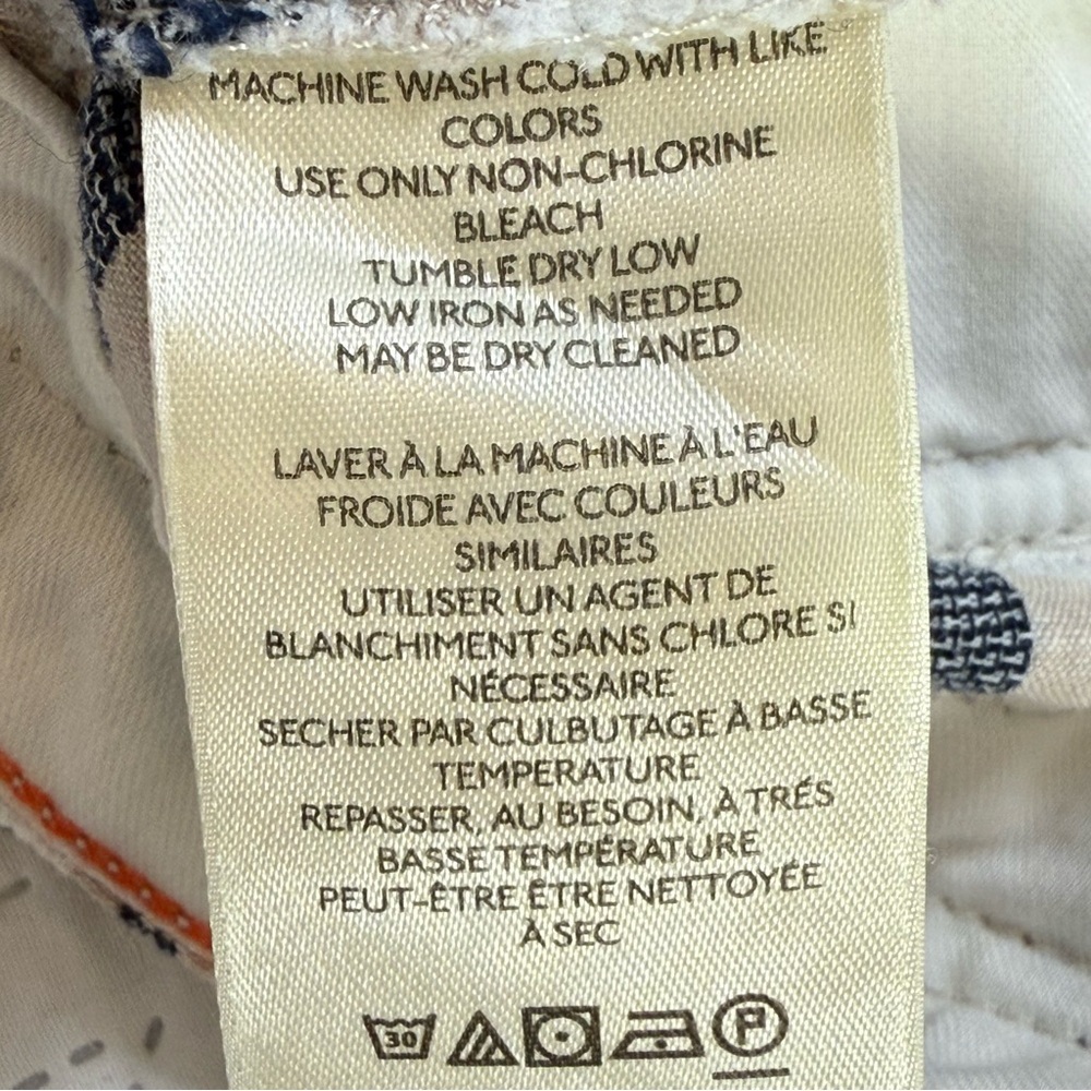 Anthropologie Pilcro Beach Cargo Pants in a striped linen blend Size 26 - Picture 10 of 12